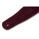 Levy's 2 1/2-Inch Suede Guitar Strap with Suede Backing, Burgundy