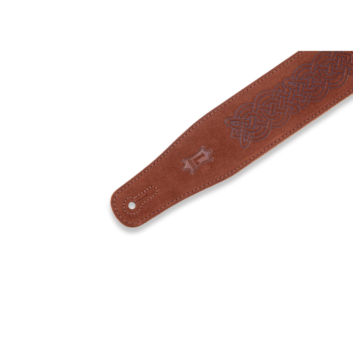 Levy's Celtic Knot Emboss Guitar Strap, Brown