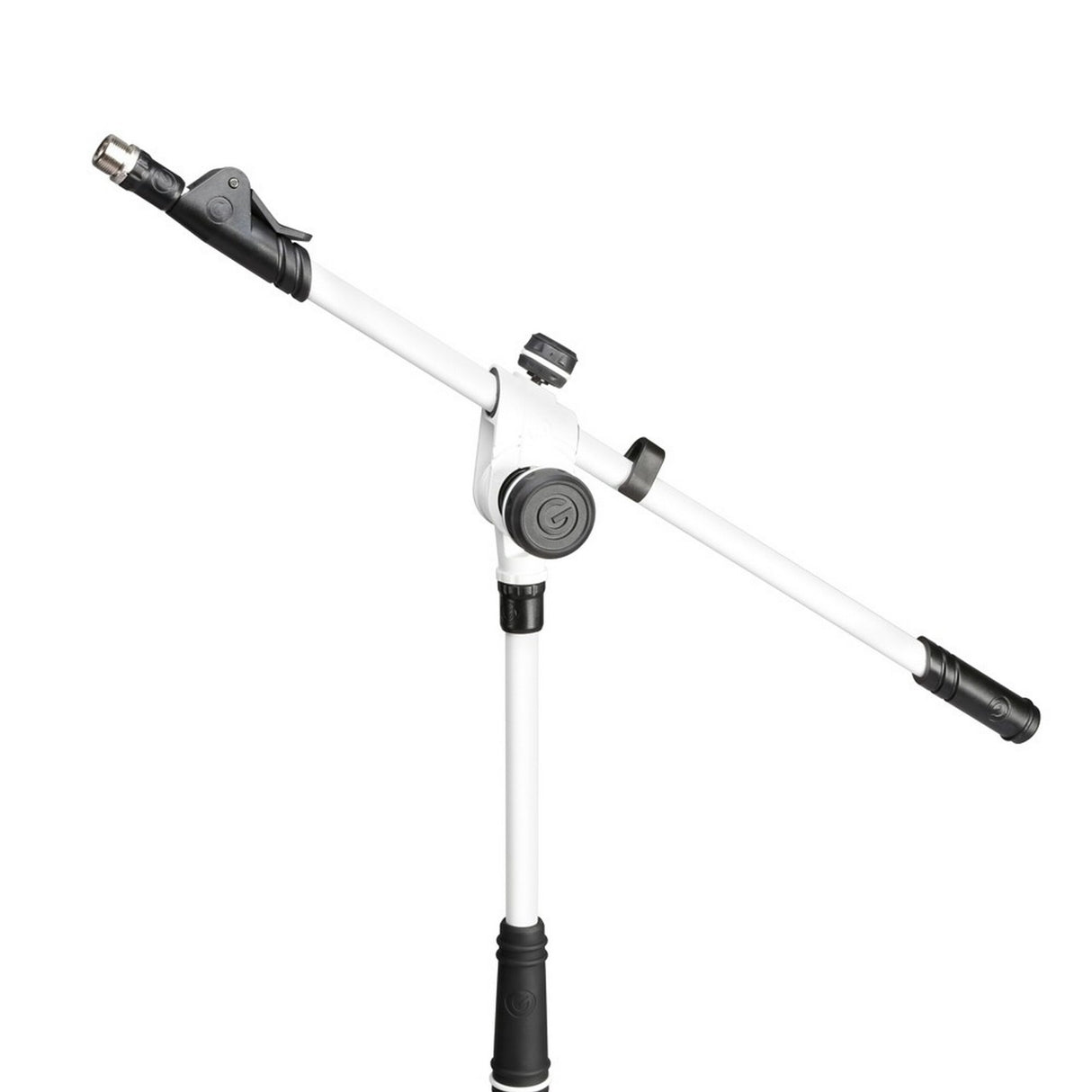 Gravity MS 4322 W Microphone Stand with Folding Tripod Base and 2-Point Adjustment Telescoping Boom, White