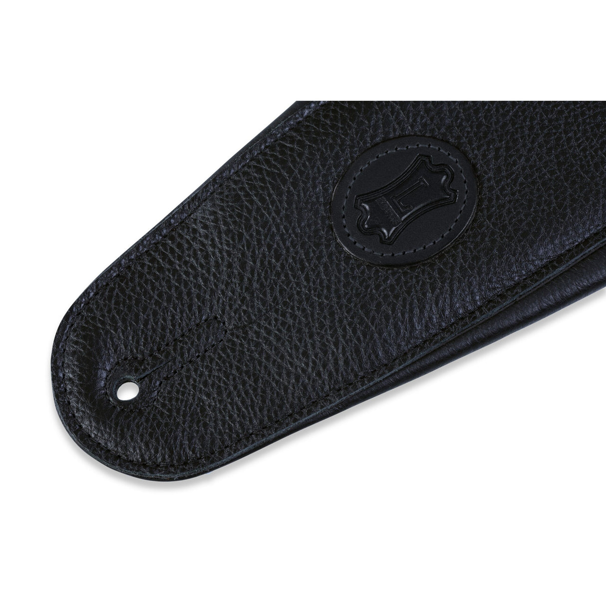 Levy's Black on Black' Signature Wide Padded Garment Bass Guitar Strap, Black