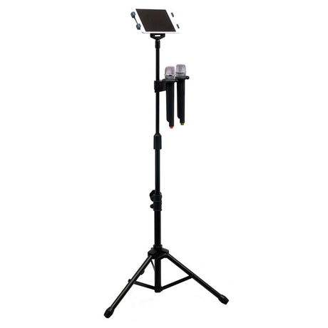 VocoPro MS-UT Universal Tablet Tripod Stand with Dual Microphone Holder