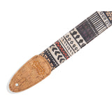 Levy's Zanzibar Cork  Guitar Strap, White, Black, Red, Blue