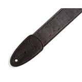 Levy's Solid Black Cork  Guitar Strap, Black