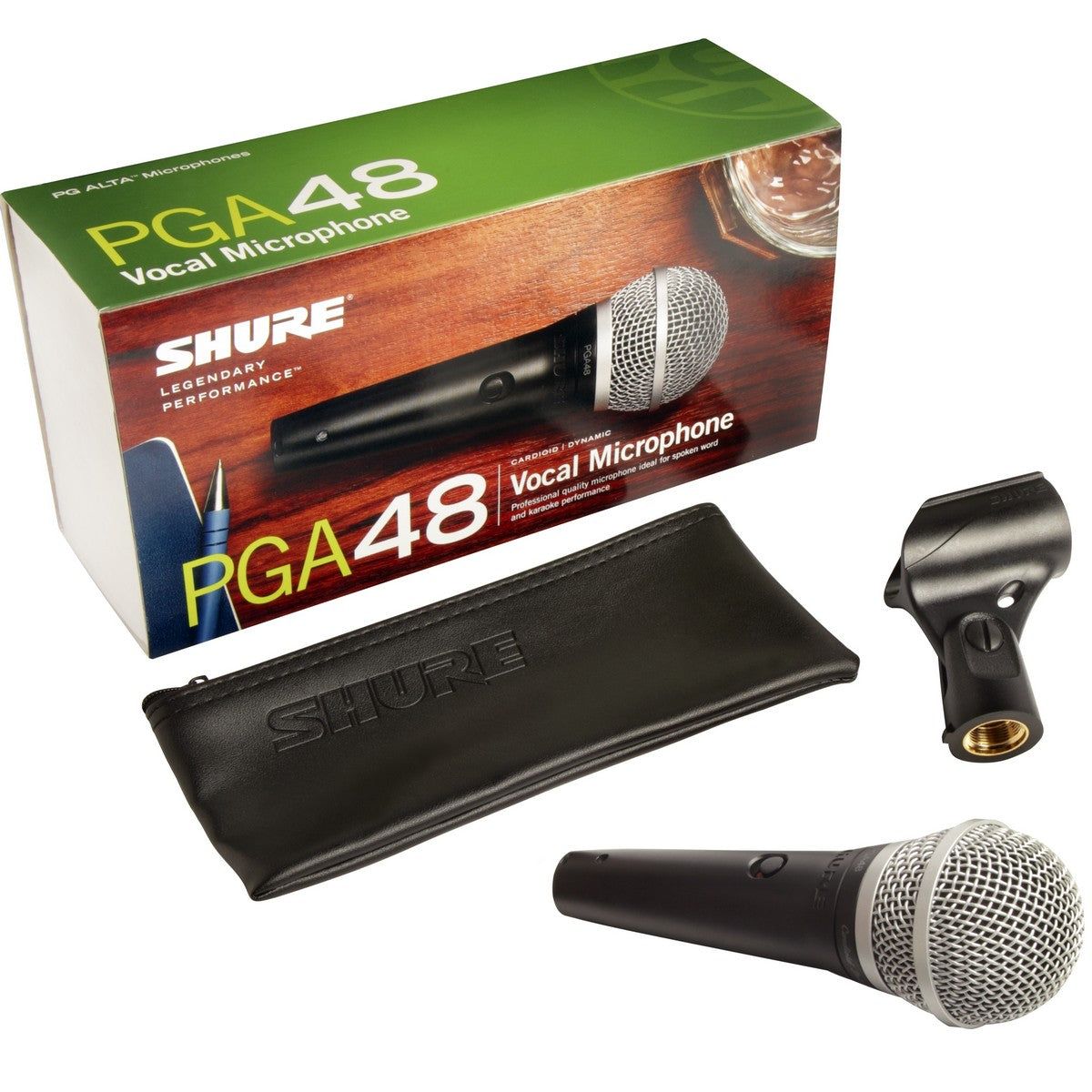 Shure PGA48-LC Cardioid Dynamic Vocal Microphone Less Cable