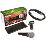 Shure PGA48-QTR Cardioid Dynamic Vocal Microphone XLR-QTR Cable