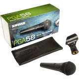 Shure PGA58-LC Cardioid Dynamic Vocal Microphone Less Cable