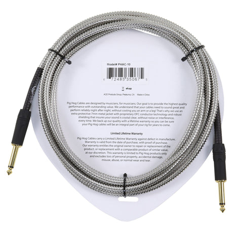 Pig Hog PHAC-10 Armor Clad Instrument Cable, 10ft