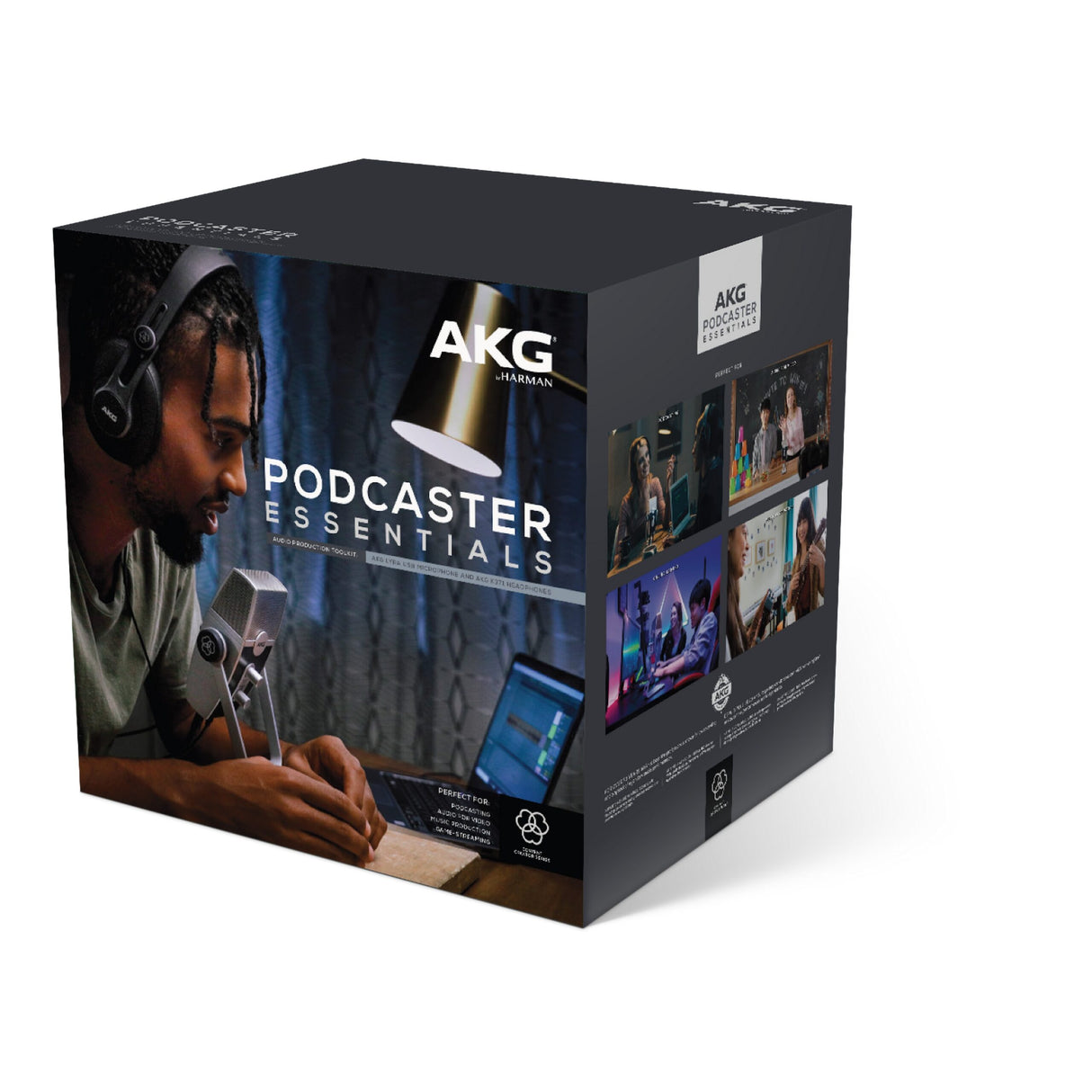 AKG Podcaster Essentials Audio Production Package with Lyra USB Microphone and K371 Headphone