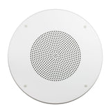 Lowell R1810-72 8 Inch 15W Dual Cone Speaker, 5W Transformer, Grille, White