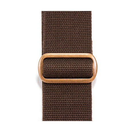 Reunion Blues RBS-34 Merino Wool Guitar Strap, Brown with Chestnut Brown Leather Tab