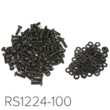 Lowell RS1224-100 12-24 Phillips Pan Head Screws, Black, 100-Pieces Bag