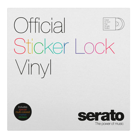 Serato SCV-PS-SL-BM 12 Inch Serato Sticker Lock Vinyl, Clear, Pair