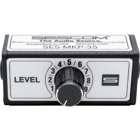 Sescom SES-MKP-35 Inline Stereo Headphone Level Control with 3.5mm TRS Connectors