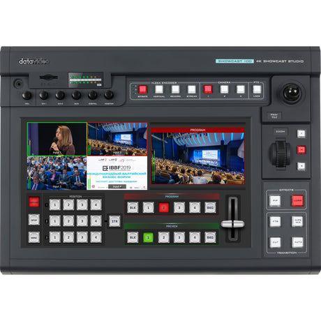 Datavideo Show Cast-100 4K Switcher with Streaming Encoder/Recorder/Camera Controller/Audio Mixer