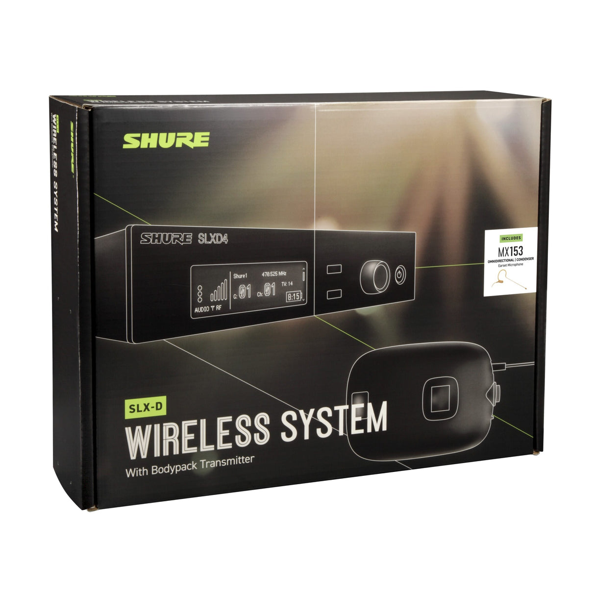 Shure SLXD14/153T Wireless MX153T Earset Headworn Microphone System