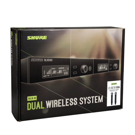 Shure SLXD24D/B58-G58 Wireless Dual Handheld Microphone System with Beta 58