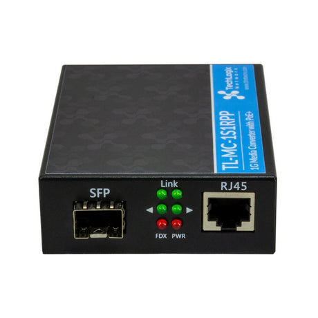 LYNN AV & Security TechLogix TL-MC-1S1RPP 10/100/1000M Ethernet SFP Media Converter
