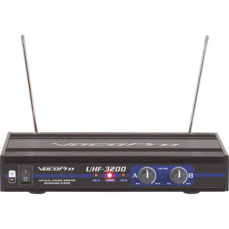 VocoPro UHF-3200 UHF Dual Channel Wireless Microphone System, Frequency 10