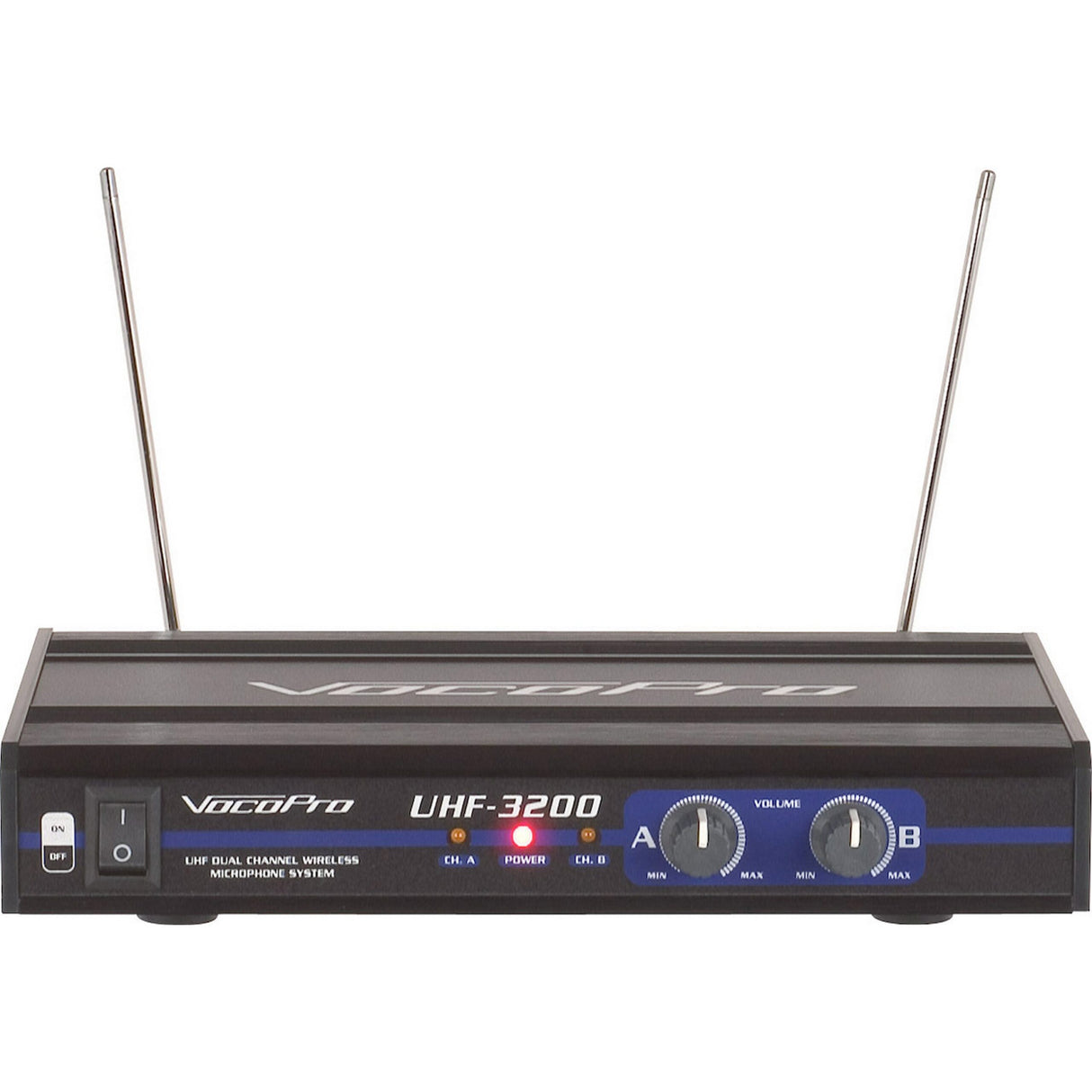 VocoPro UHF-3200 UHF Dual Channel Wireless Microphone System, Frequency 9