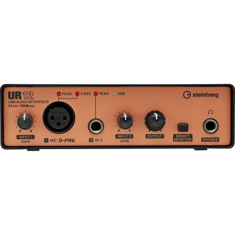 Steinberg UR12B 2 x 2 USB 2.0 Audio Interface, Black/Copper