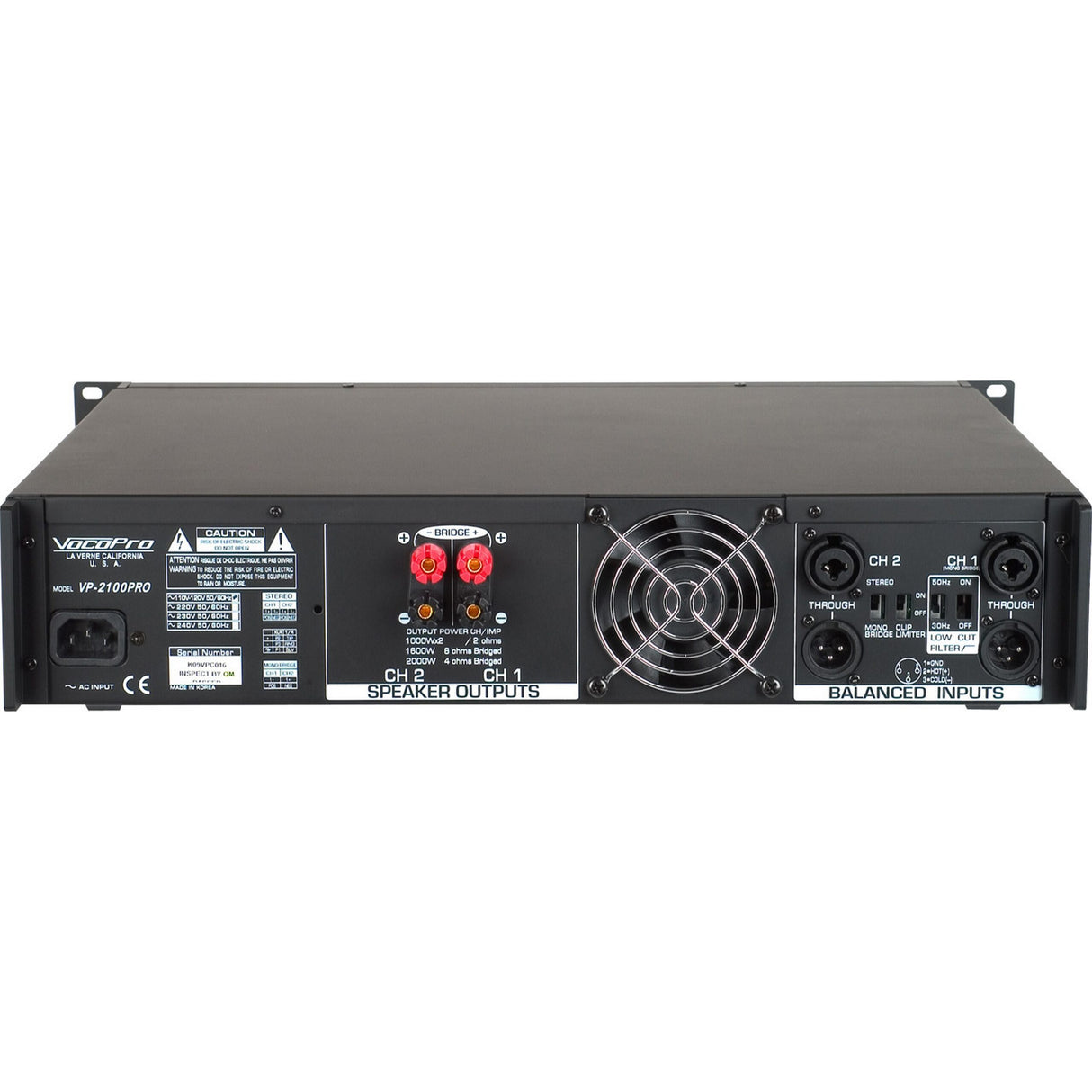 VocoPro VP-2100 PRO 2000W Professional Digital Switching Power Amplifier