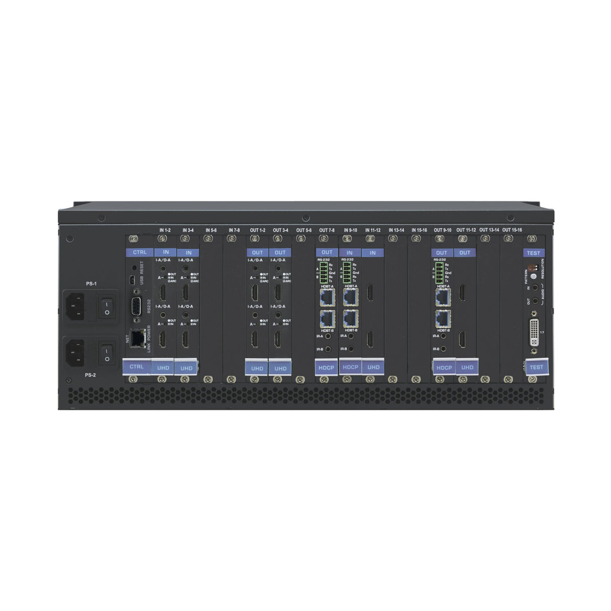 Kramer VS-1616DN-EM 2 x 2 to 16 x 16 Modular 4K60 4:2:0 Multi-Format Matrix Switcher