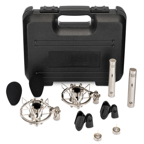 Warm Audio WA84-O-C-N-ST Premium Stereo Package with Cardioid and Omidirectional Capsules, Nickel