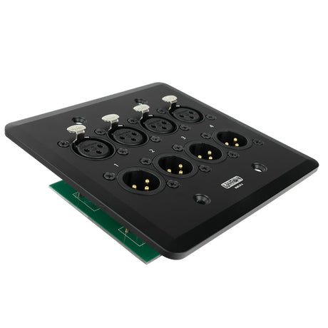 SoundTools WallCAT 2 Gang Wall Panel with 4 Female and 4 Male XLR to RJ45