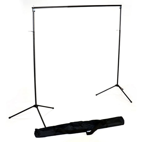 Savage 59-99011220 5 x 9-Foot Wrinkle-Resistant Polyester Background Economy Stand Kit, Black/White/Gray