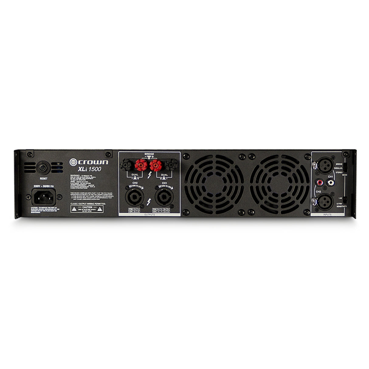 Crown XLi1500 | 2 Channel 450 Watt 4 Ohm Power Amplifier