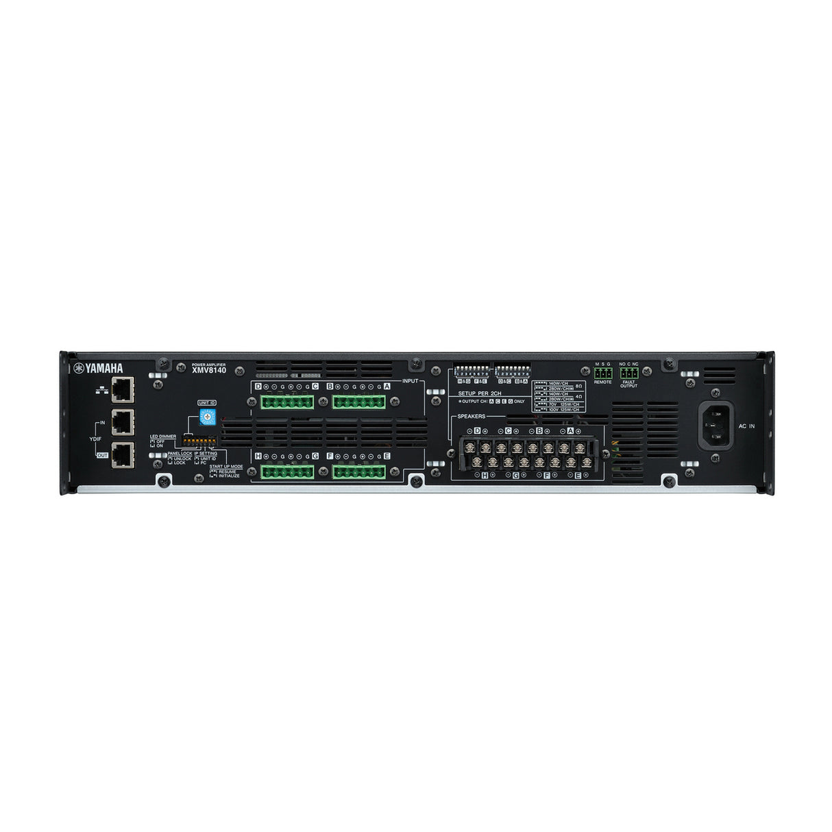 Yamaha XMV8140 | 8 Channel YDIF Input Power Amplifier