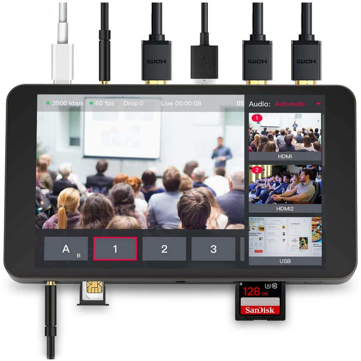 YoloLiv YoloBox Smart Multi-Camera Live Streaming Studio All-in-One Encoder, Switcher, Recorder and Monitor
