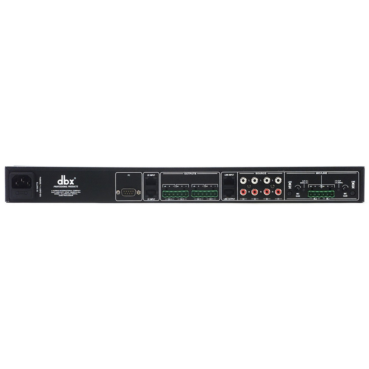 DBX ZonePro 640 | 6x4 Digital Zone Processor without Front-Panel Control