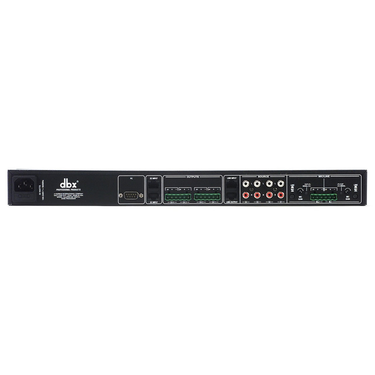 DBX ZonePro 641 | 6x4 Digital Zone Processor without Front-Panel Control