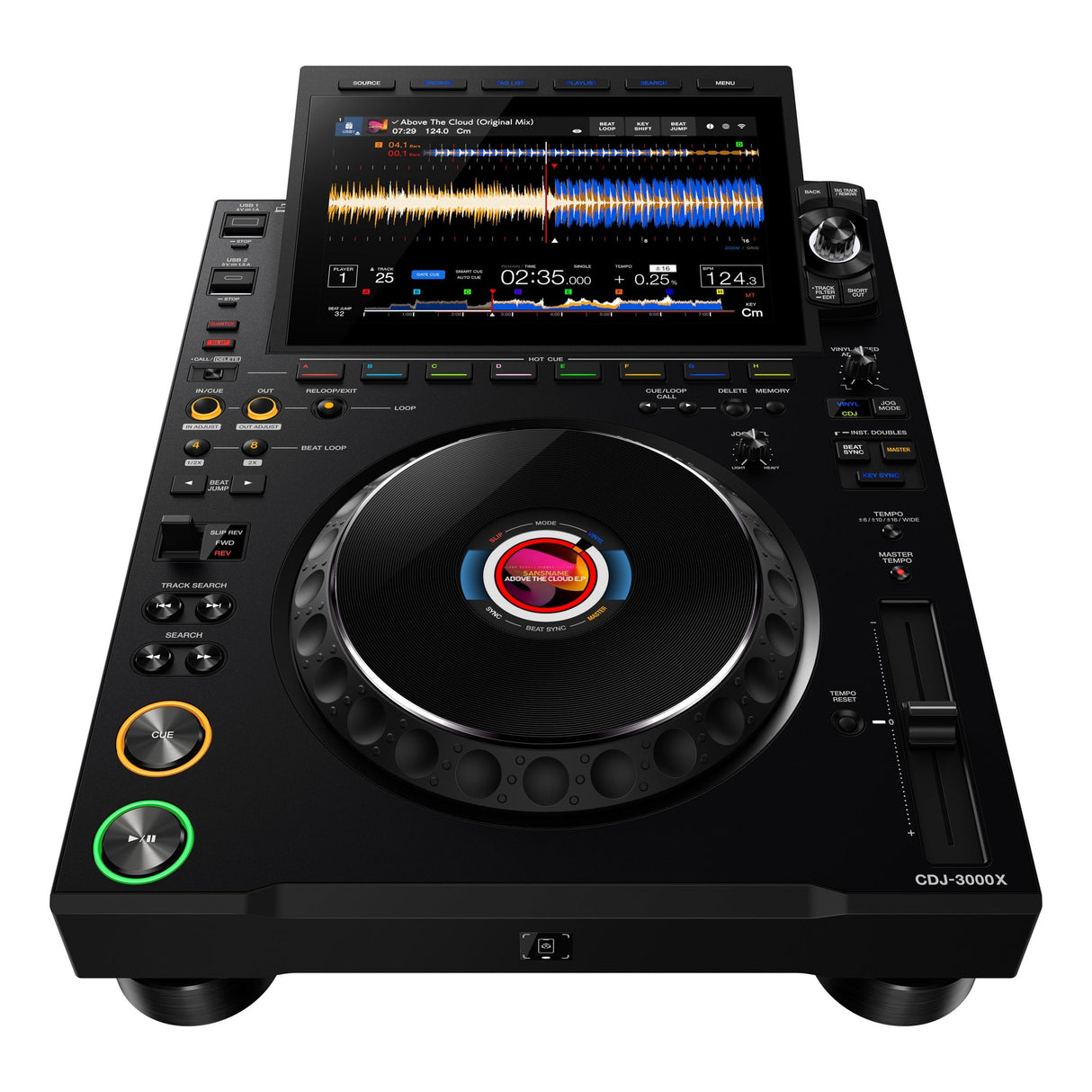 AlphaTheta CDJ-3000X Professional DJ Player with Cloud and Streaming Support