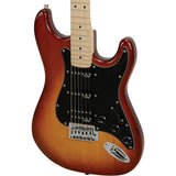 Amati Guitars 20STHG Double Cutaway/Humbucker-Solid Poplar 6-String Electric Guitar (Gloss Cherry Sunburst Finish)