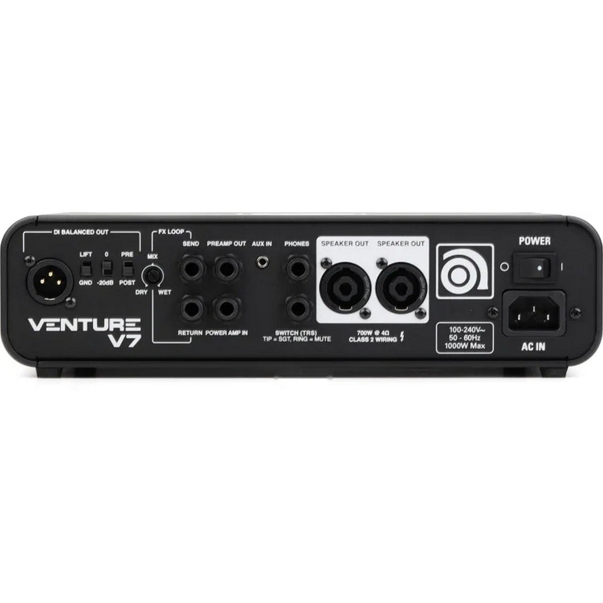 Ampeg Venture V7 700W Bass Amplifier Head