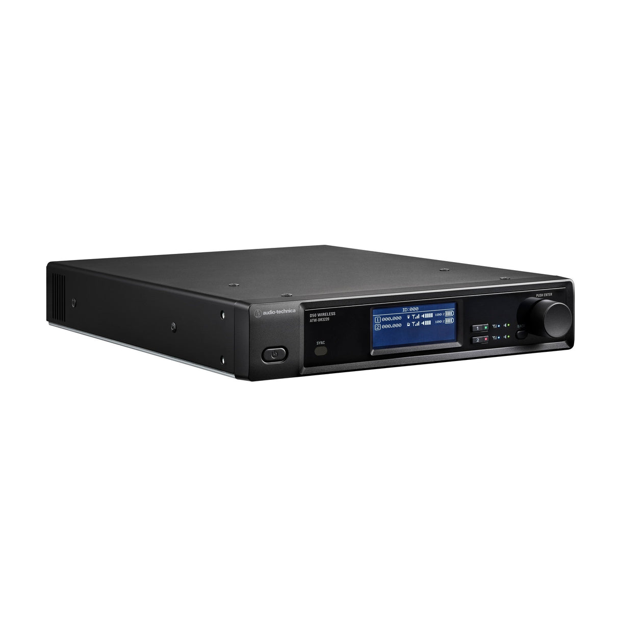 Audio-Technica ATW-DR3220LKDF2 2-Channel Digital Wireless Rackmount Receiver, DF2 470-608 MHz