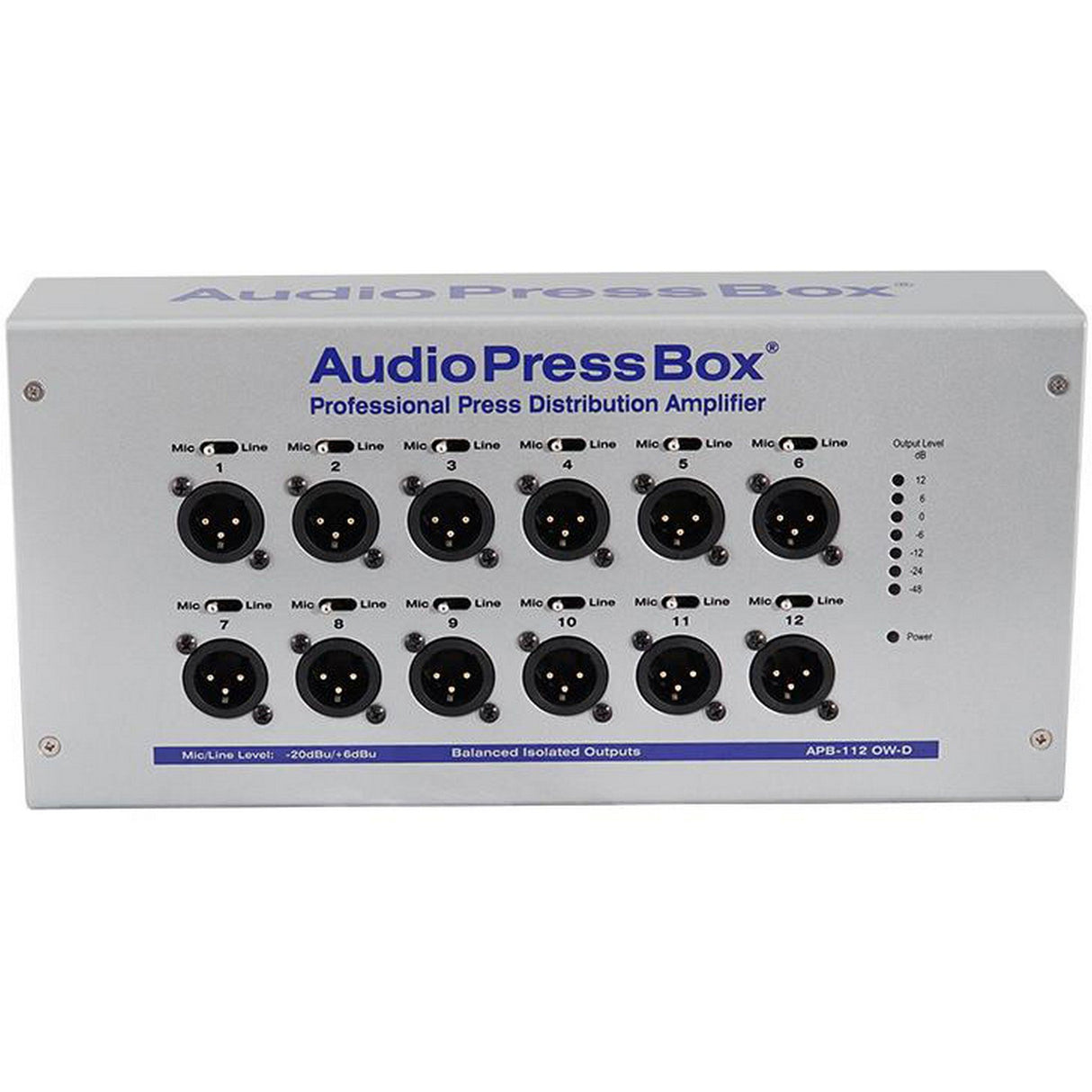 AudioPressBox APB-112-OW-D On-Wall Active 1-Channel Dante Pro Pressbox