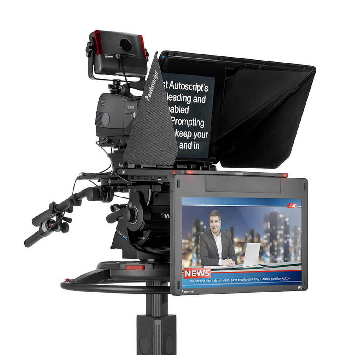 Autoscript EPIC-IP19XL On-Camera Package with 19 Inch Prompt Monitor and 24 Inch Talent Monitor