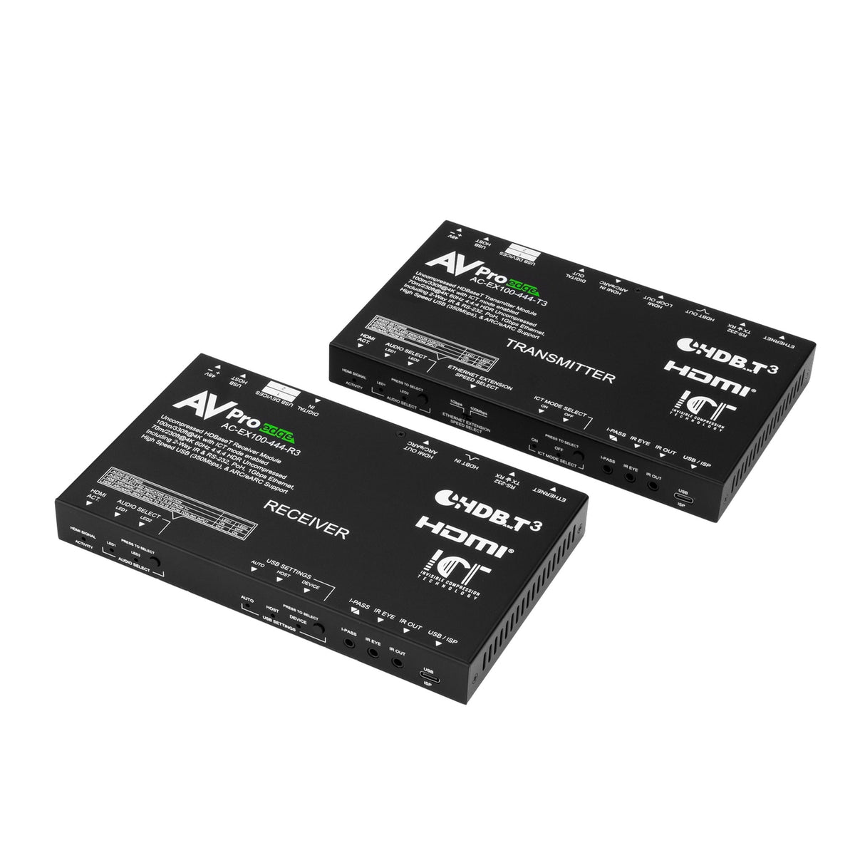 AVPro Edge AC-EX100-444-KIT 100M 18Gbps HDBaseT Extender Kit