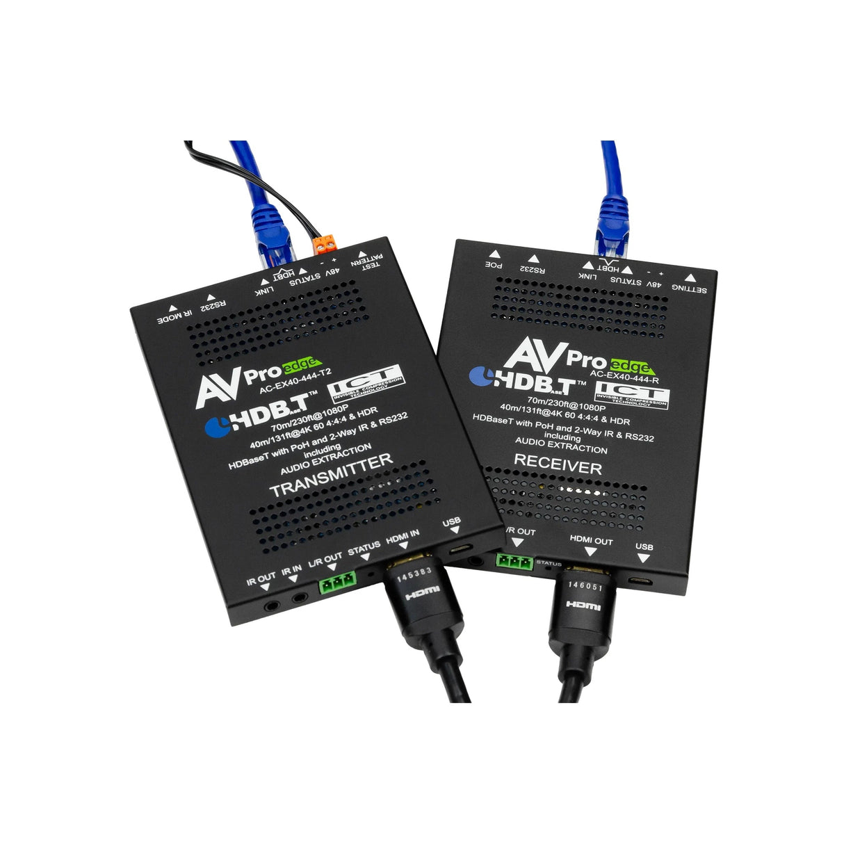 AVPro Edge AC-EX40-444-KIT 40M 18Gbps HDBaseT Extender Kit