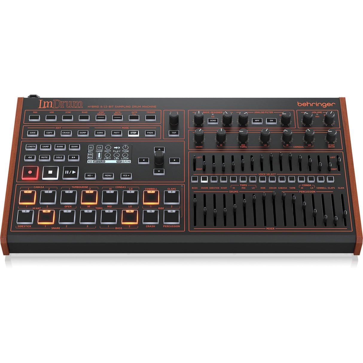 Behringer LM DRUM Hybrid Sampling Drum Machine with 64-Step Sequencer and Analog Filter