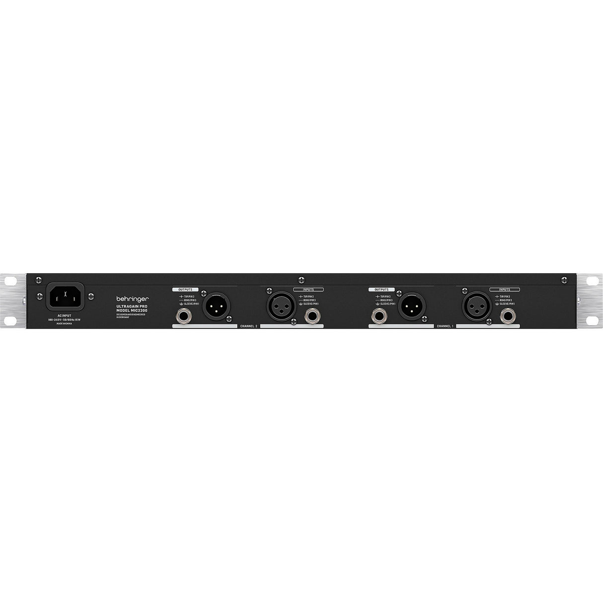 Behringer MIC2200 V2 2-Channel Tube Microphone Preamplifier