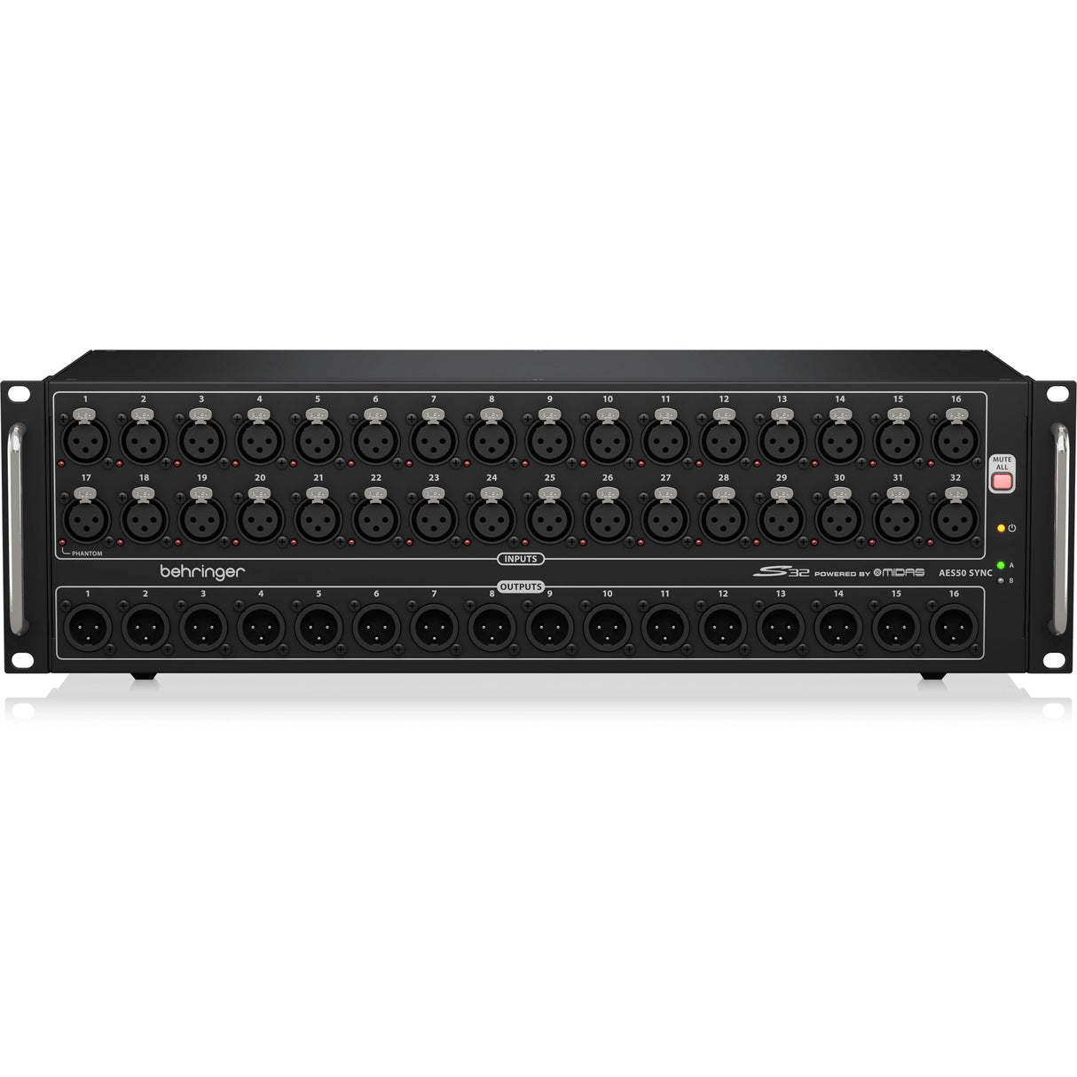 Behringer S32 Digital Stage Box with 32 Midas Preamps and AES50 Networking