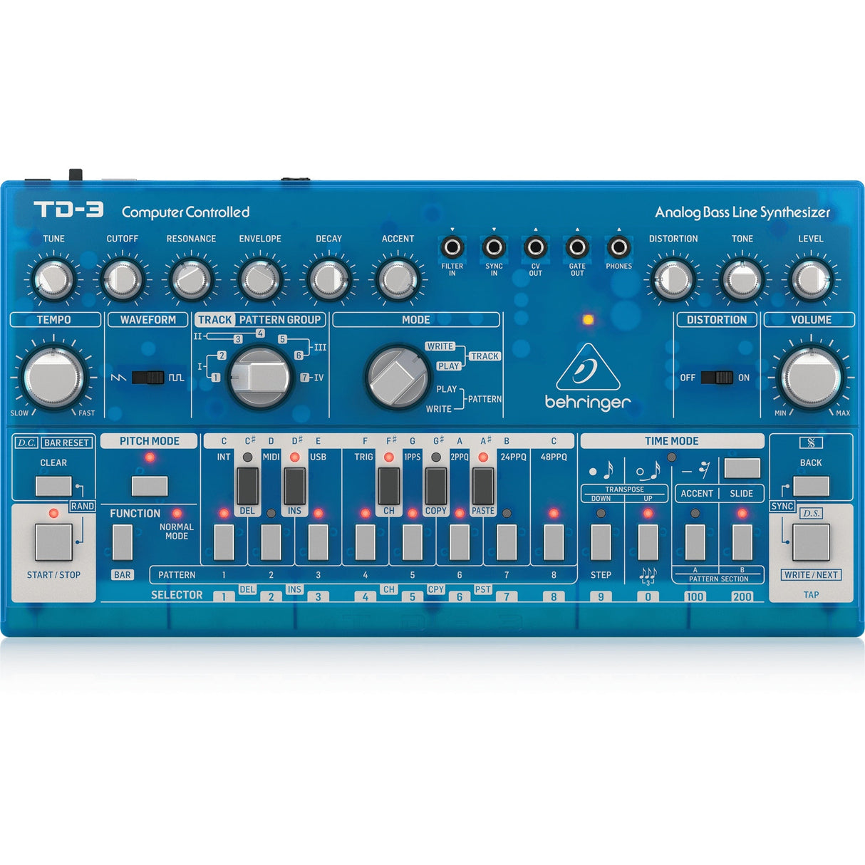 Behringer TD-3 Analog Bass Line Synthesizer with Sequencer and Distortion