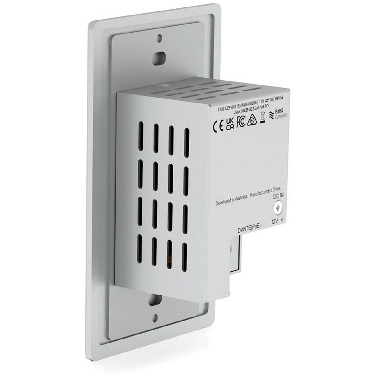 Blustream DA11ABL-WP Dante 2+2 Bluetooth Wall Plate, Single Gang