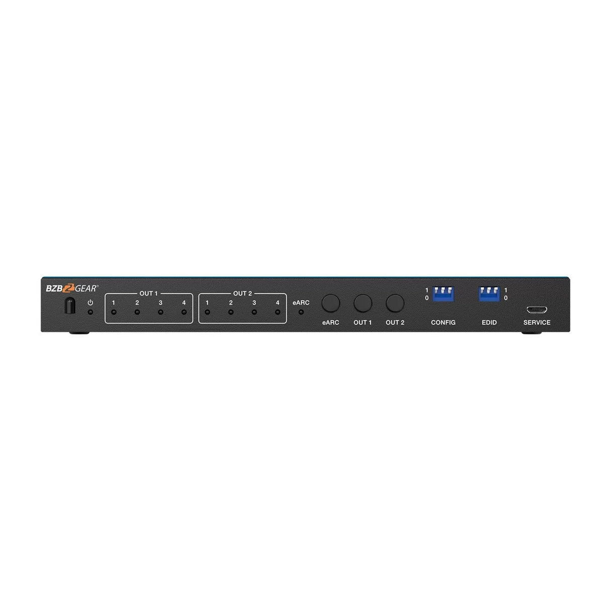 BZBGEAR BG-8K-42MA 4×2 8K UHD HDMI 2.1 Matrix Switcher with Audio De-embedder