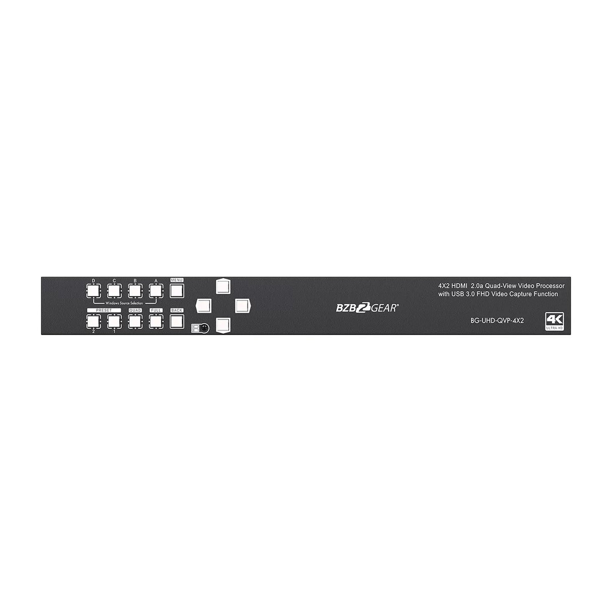 BZBGEAR BG-UHD-QVP-4X2 4K/UHD 4X2 Seamless Multiviewer/Presentation Switcher/Scaler