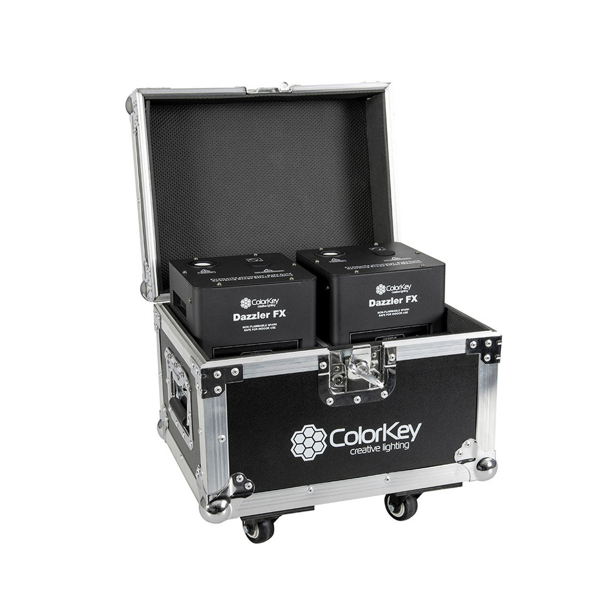 ColorKey 2-Piece Carrying Capacity Flight Case with Casters for Dazzler FX